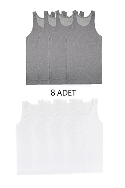 PİERLES 8-Piece Mixed Color Men's Athlete Set White-Grey