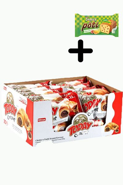 Ülker Pöti Cake 1 Piece X 35 g +Today Croissant Chocolate 40 g 20 Pieces