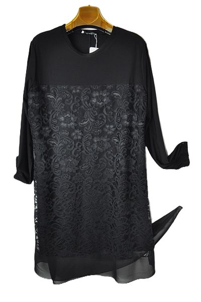 elma abone Sandy Lace Chiffon Evening Dress - Combed Cotton Kumash Tunik