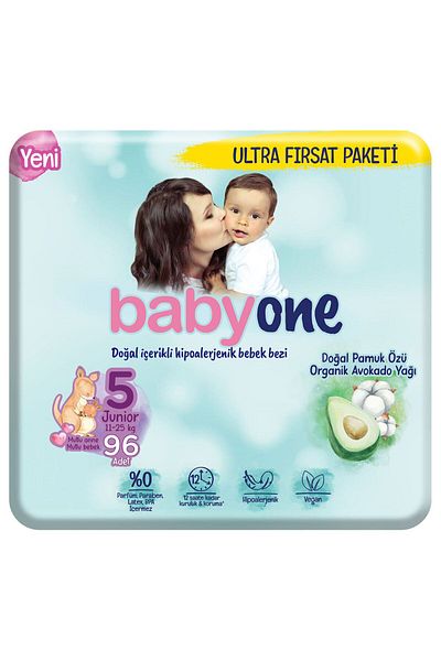 Babyone New Baby Diapers Size 5 Junior Ultra Opportunity Pack 96 Pieces