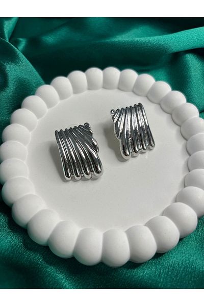 ekacsessories Vintage striped plate model earrings