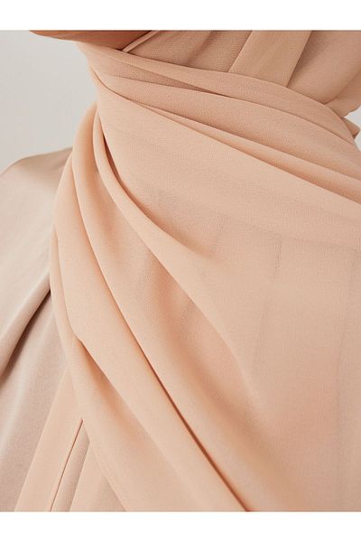 Femple Modest Χρώμα δέρματος Deluxe Σάλι Σιφόν - 180x70cm Hijab