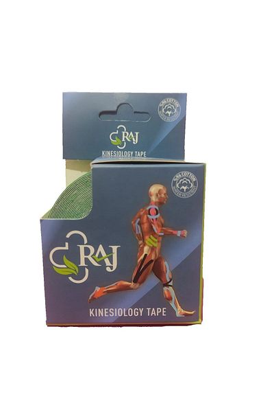 RAJ 5m X 5cm Green Kinesio Sports Tape - Pain Tape Kinesiology