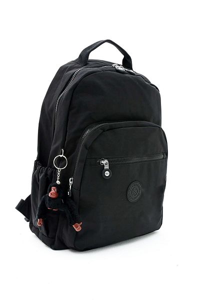 Lifonbag Unisex Crinkle Fabric - Αδιάβροχο, Πολλαπλών Διαμερισμάτων, Μαύρο Laptop School & Backpack