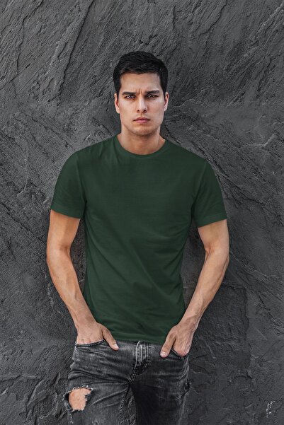 OXVİN Ανδρικό βαμβακερό μπλουζάκι με λαιμόκοψη με κανονική εφαρμογή - Άνετη εφαρμογή