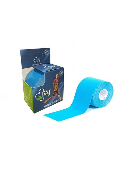 RAJ Blue Tape Kinesio Pain 5m X 5cm Athlete Tape Pain Tape Kinesiology