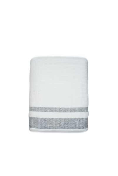 Halsa 100% бавовняний біло-сірий рушник (90X150 см)