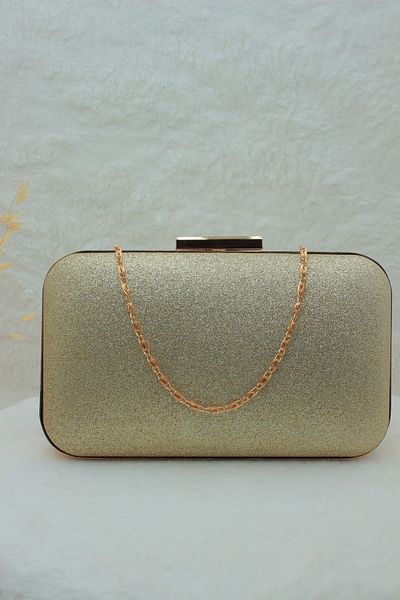 Sh Poly Βραδινό φόρεμα τσάντα Clutch Portfolio με λουράκι ώμου και τσάντα Χέρι Sand Sim Gold 2023