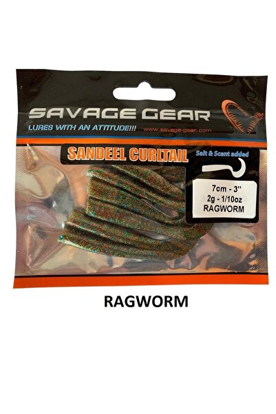 Savage Gear Lb Sandeel Curltail 7cm 2gr 6 Adet Silikon Yem Iğnesiz