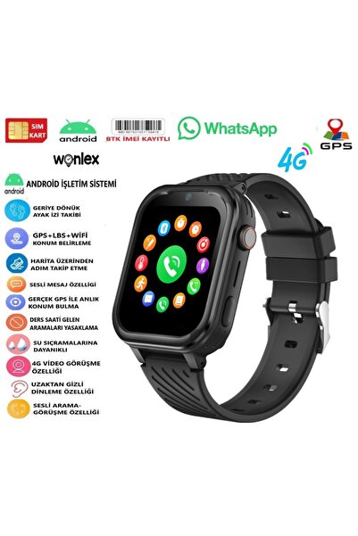 wonlex 4g Sim Kartlı Gps'li Çocuk Saati KT15PRO (WHATSAAP-WİFİ-İMEİ KAYITLI-İ...