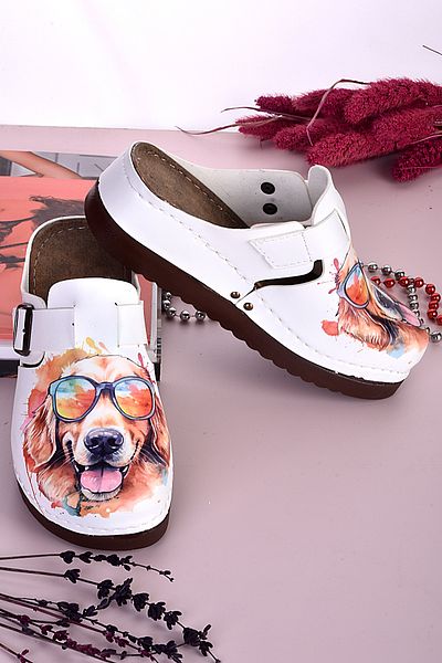 azizsahinshoes 3045 Model Anatomical Glasses Papuci cu model de câine