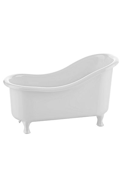 Emofom Decorative Mini Bathtub - Bathroom Organizer, Toothbrush Holder and Soap Dish Washcloth Container Organizer