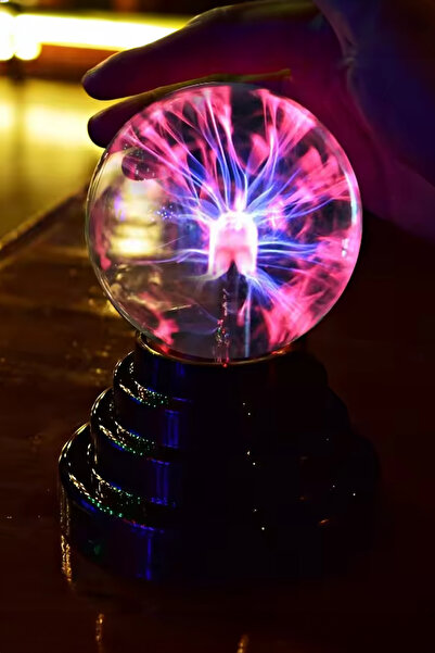 ThenTech Plazma Elektrik Küresi Eğlenceli Dekoratif Gece Lambası Tesla Küresi...