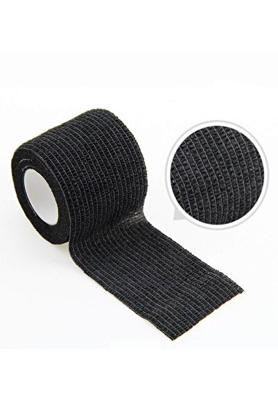 Dedeks Kendine Yapışan Elastik Koban Yapışkanlı Bandaj Siyah Renkli 12 Adet Yapışkanlı Coban