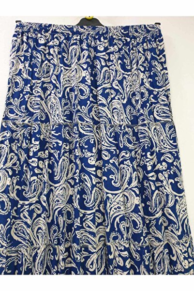 sercan konfeksiyon KADIN 3 KATLI GENİŞ KESIM FIRFIRLI VİSKON ETEK