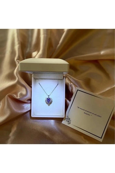 HKN AVM ACCESSORİES Melek Kalbi Kolye (GÖRSELDEKİ KUTU VE NOT ÇEKİM AMAÇLIDIR)