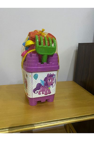 BESTTOYS Large Size Purple Castle Sand Bucket Set - Sand Figure Toy with Waterer
