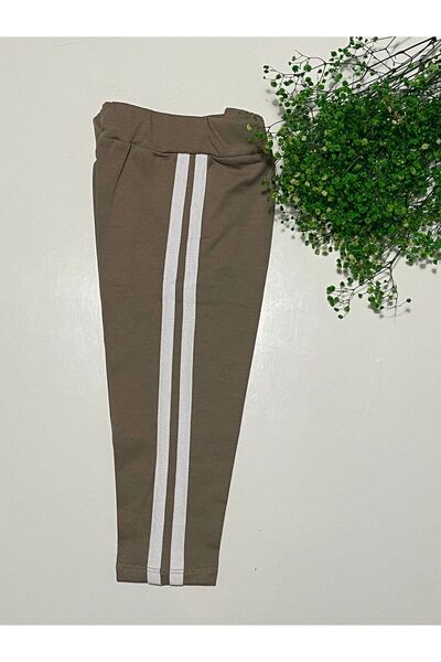 Pamuk şekeri çocuk giyim Şeritli tayt