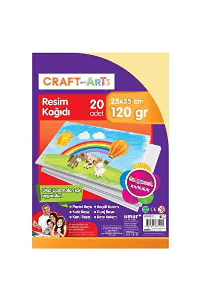 Craft and Arts Resim Kağıdı 20'li 25x35