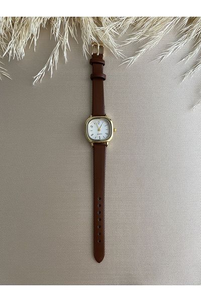 QUARTZ Retro Minimal Vintage Leather Cord Women's Wristwatch