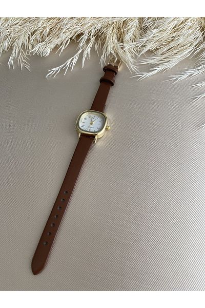 QUARTZ Retro Minimal Vintage Leather Cord Women's Wristwatch