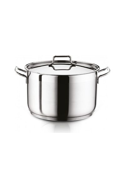 Hascevher Anett 22X18 cm Steel Deep Pot - with Steel Lid