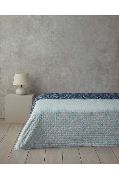 English Home غطاء مزدوج من Floral Harmony - أزرق فاتح متعدد الأغراض