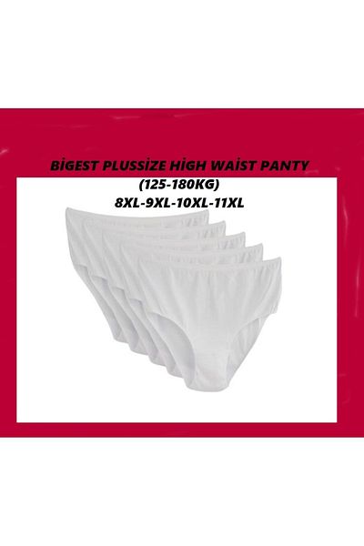 unishe High Waist 10-Piece Plus Size Oversize Cotton Panties Set