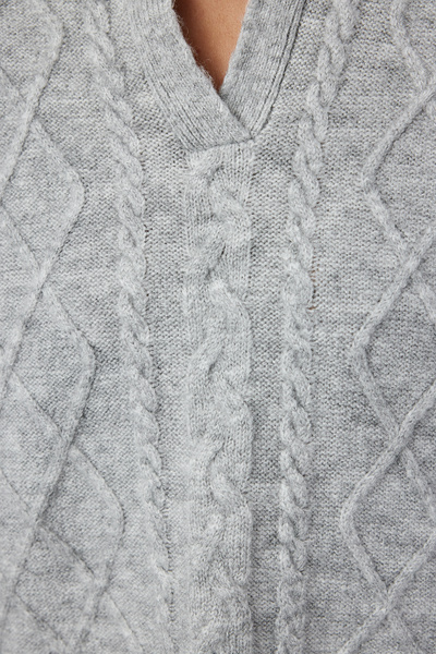 Trendyol Collection Сірий светр з м'якого трикотажу з товстою саржею TWOAW24KZ00673