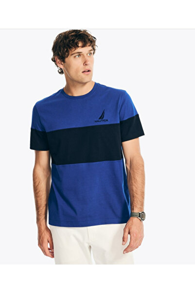 Nautica تي شيرت رجالي باللون الكحلي الداكن - KR3705