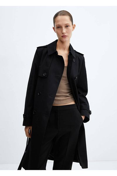 MANGO Woman Trenci clasic cu centura