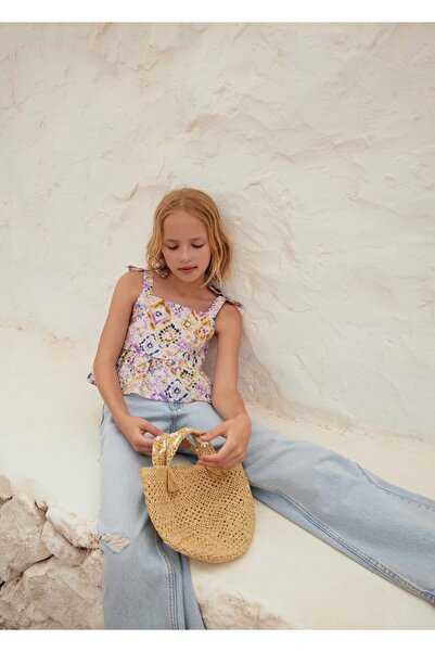 MANGO Kids Hasır çanta