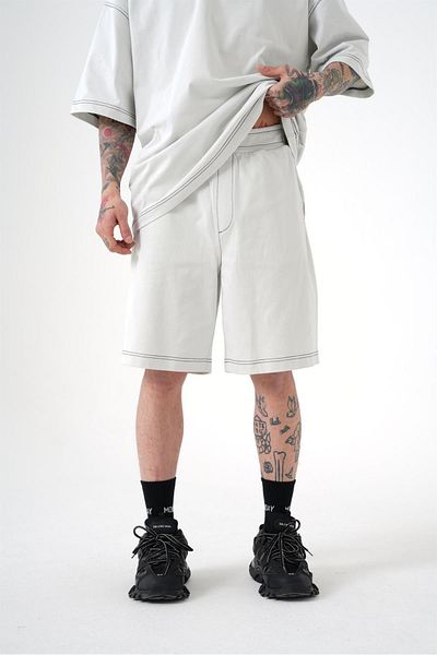 Machinist Ανδρικό Premium Sewing Oversize Space Grey σορτς
