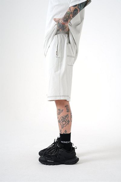 Machinist Ανδρικό Premium Sewing Oversize Space Grey σορτς