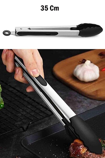 ÇELİKAY Epinox Silikon Uçlu Barbekü Maşa 35 Cm