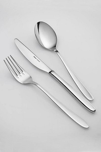 Hisar Side 30 Piece Steel Fork Spoon Knife Set