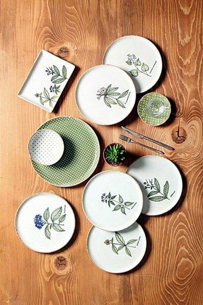 Porland Green Days - 30 Piece Breakfast Set for 6 People