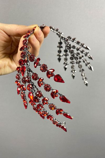 Hayalperest boncuk Helenist Double Sided Bridal Henna Crown