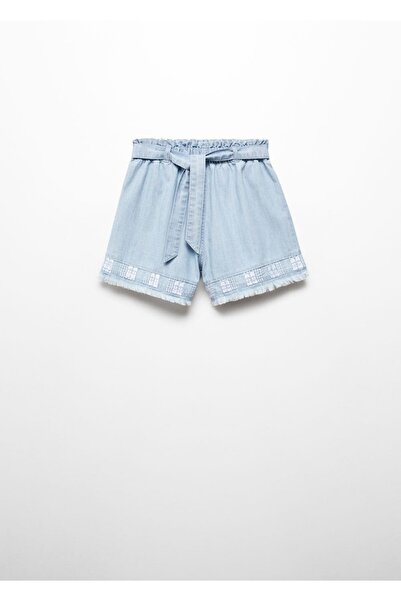 MANGO Kids İşlemeli Saçaklı Şort