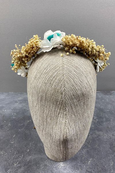 Hayalperest boncuk Water Green Spring Branch and Cipsolu Outdoor Shoot Bridal Crown