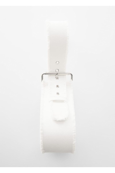 MANGO Woman Bezešvý široký pás s konci