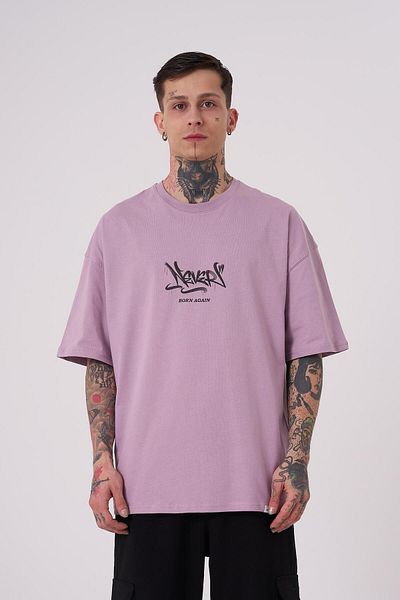 Machinist Ανδρικό μπλουζάκι με στάμπα Glory Shine Oversize λιλά