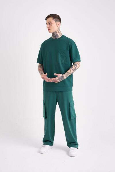 Machinist Ανδρικό μπλουζάκι oversized Petrol Green - MCHNST Design Basic
