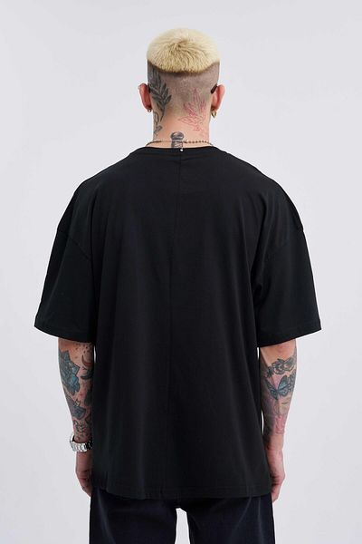 Machinist Men's Basic Super Cotton Oversize Black T-Shirt