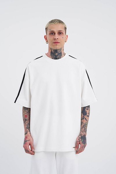 Machinist Ανδρικό Σετ εκρού Oversize - Ριγέ μανίκια Basic