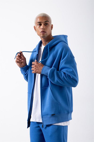 Machinist Φούτερ Saks Colorful Hooded Basic Oversize - Με φερμουάρ και τσέπη