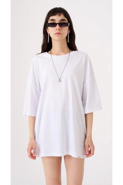 Machinist Tricou de damă Basic Cotton Supreme Oversize alb