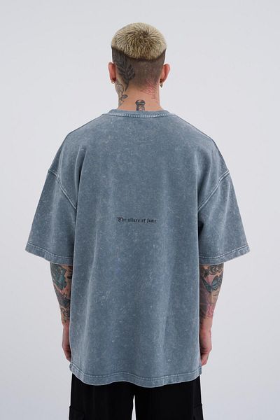 Machinist Blockbuster Printed Men's Oversize T-Shirt - Washable Ghost Spotted