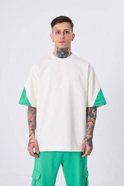 Machinist Ανδρικό T-Shirt Ecru Green - Machinist Reflector Printed