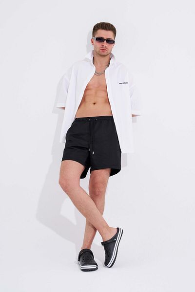 Machinist Basic Men's Black Swim Shorts